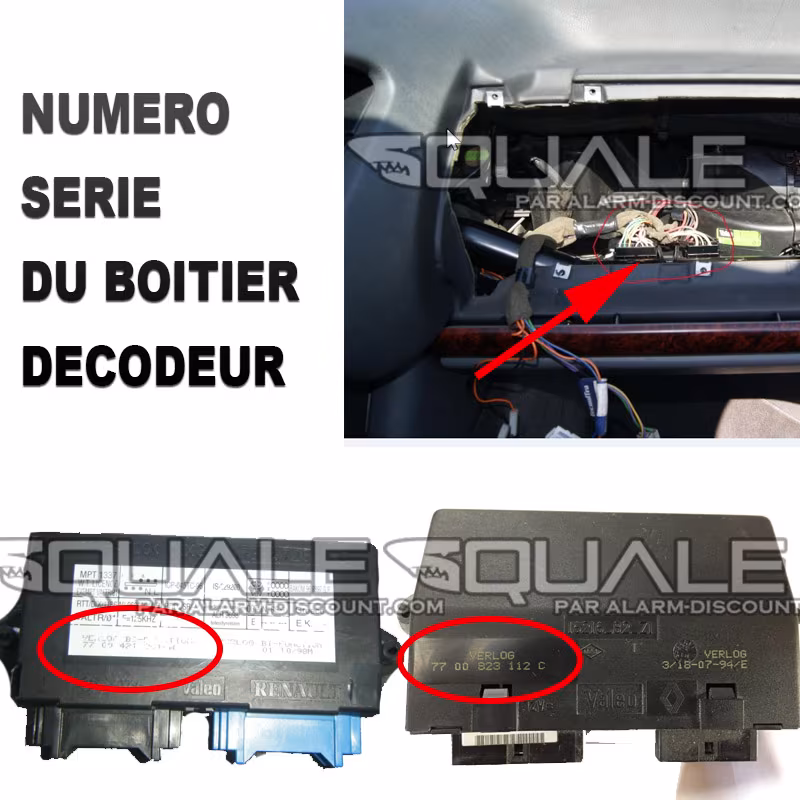 Emplacement du boitier décodeur sur safrane