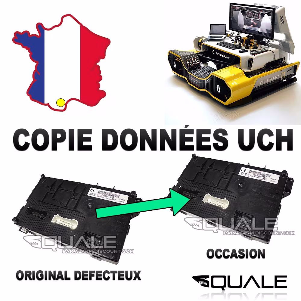 Copie de donnée d'un UCH d'origine sur un UCH d'occasion renault (modèle avec clé)