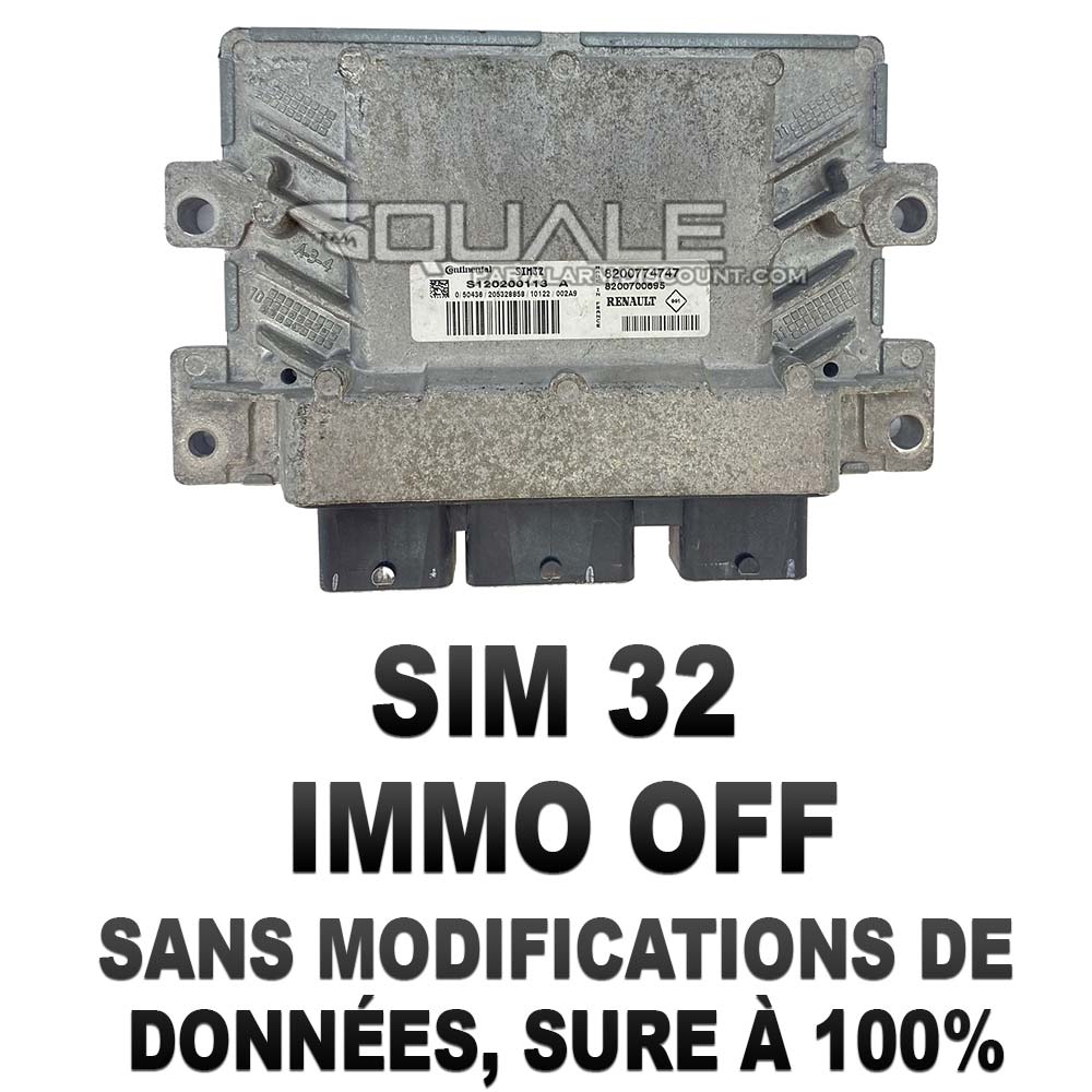 Service de suppression d'anti démarrage sur calculateur SIM32