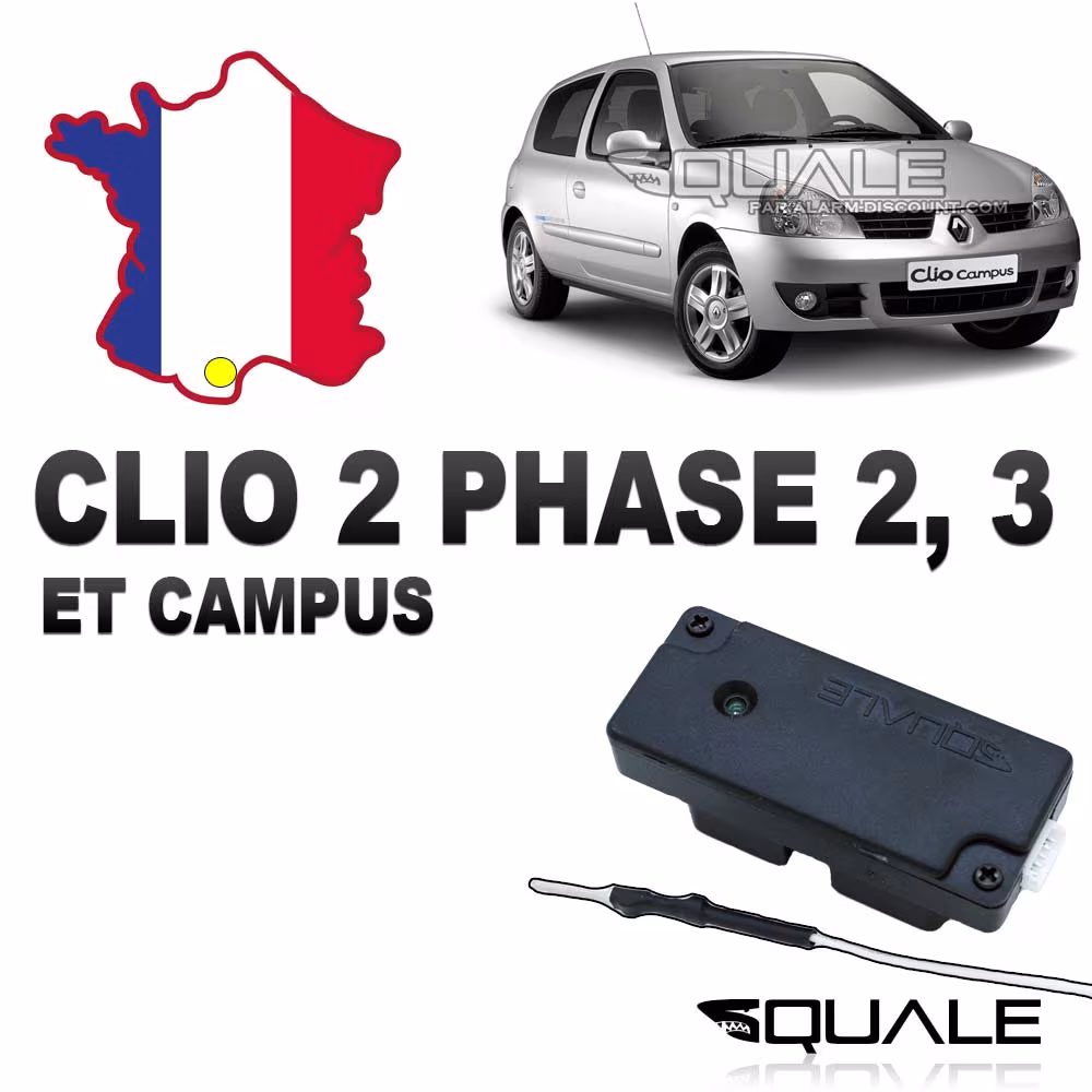Clé de désactivation anti démarrage RENAULT CLIO 2 phase 2, phase 3 et Campus après 2001