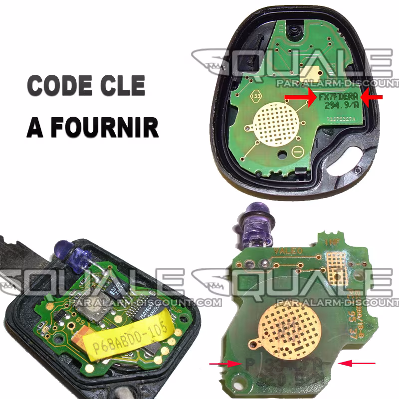 Code clé pour module squale anti démarrage espace 3