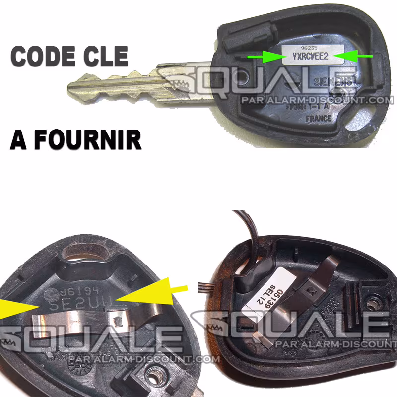 Code clé pour megane 1 phase 1