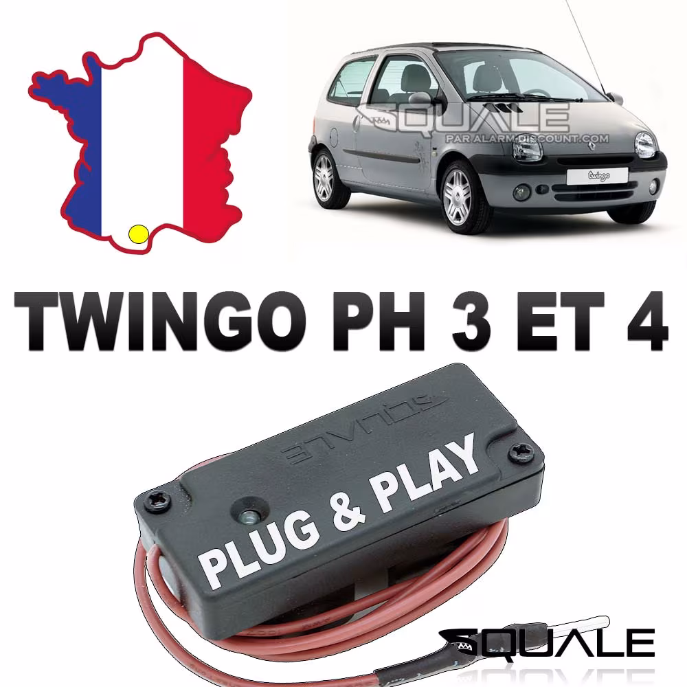 Clé de désactivation d anti démarrage RENAULT TWINGO 1 Phase 3 et 4 de 2001 à 2007