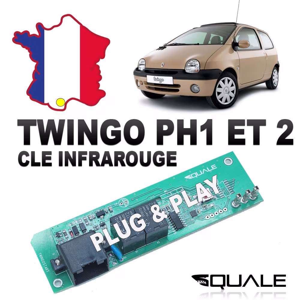 TWINGOSTART désactivation anti démarrage RENAULT TWINGO 1 Phase 1 et 2, avec système infrarouge
