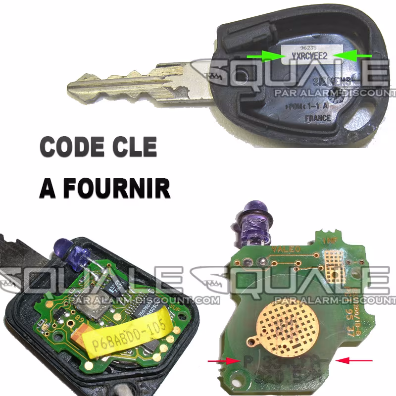 Code clé pour module squale anti démarrage trafic 1